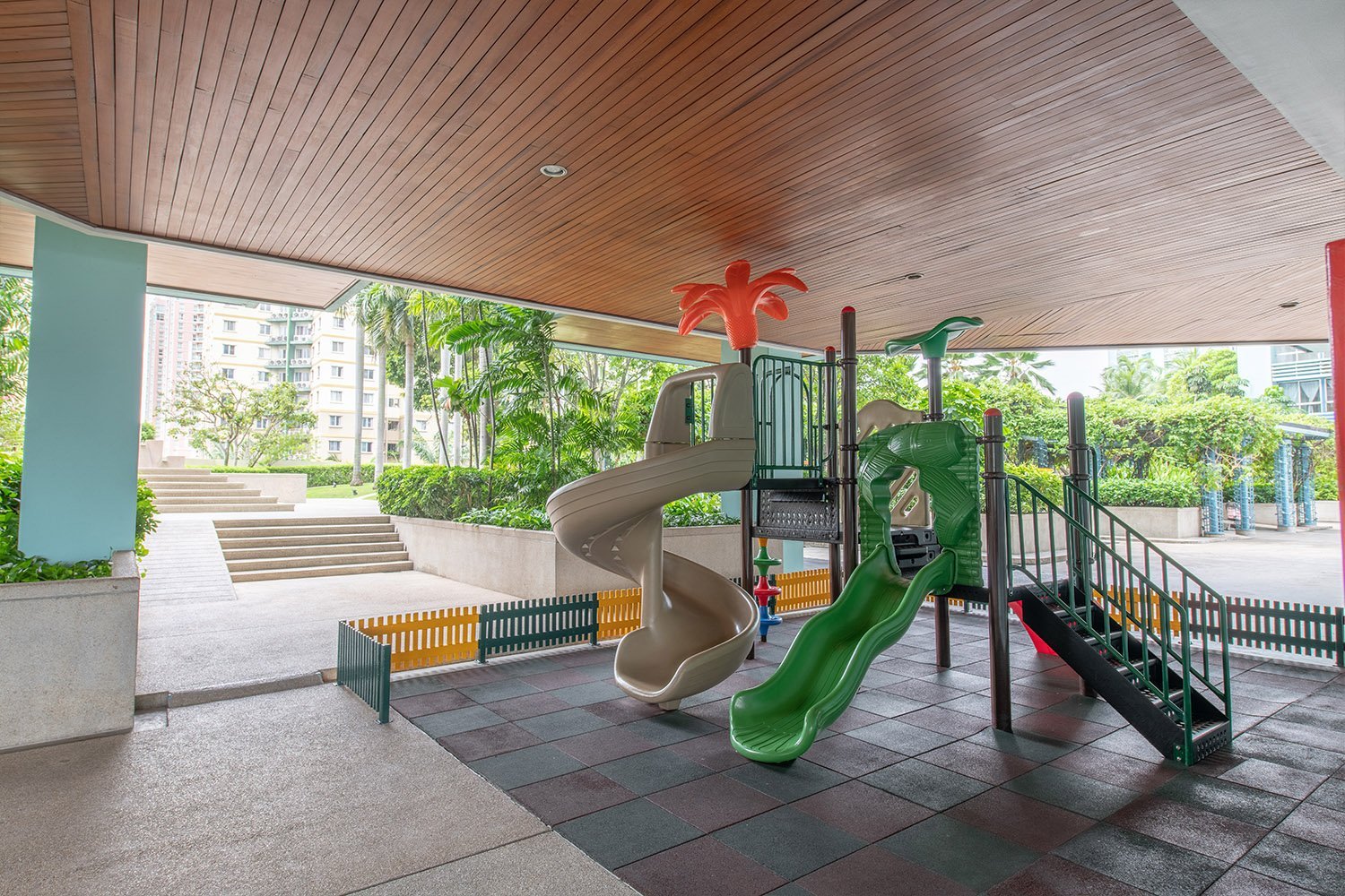Kid-friendly spaces can be found at Bangkok Garden Apartment’s playground.