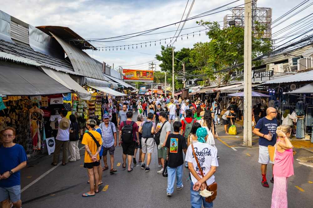 A view of Chatuchak Market in Bangkok