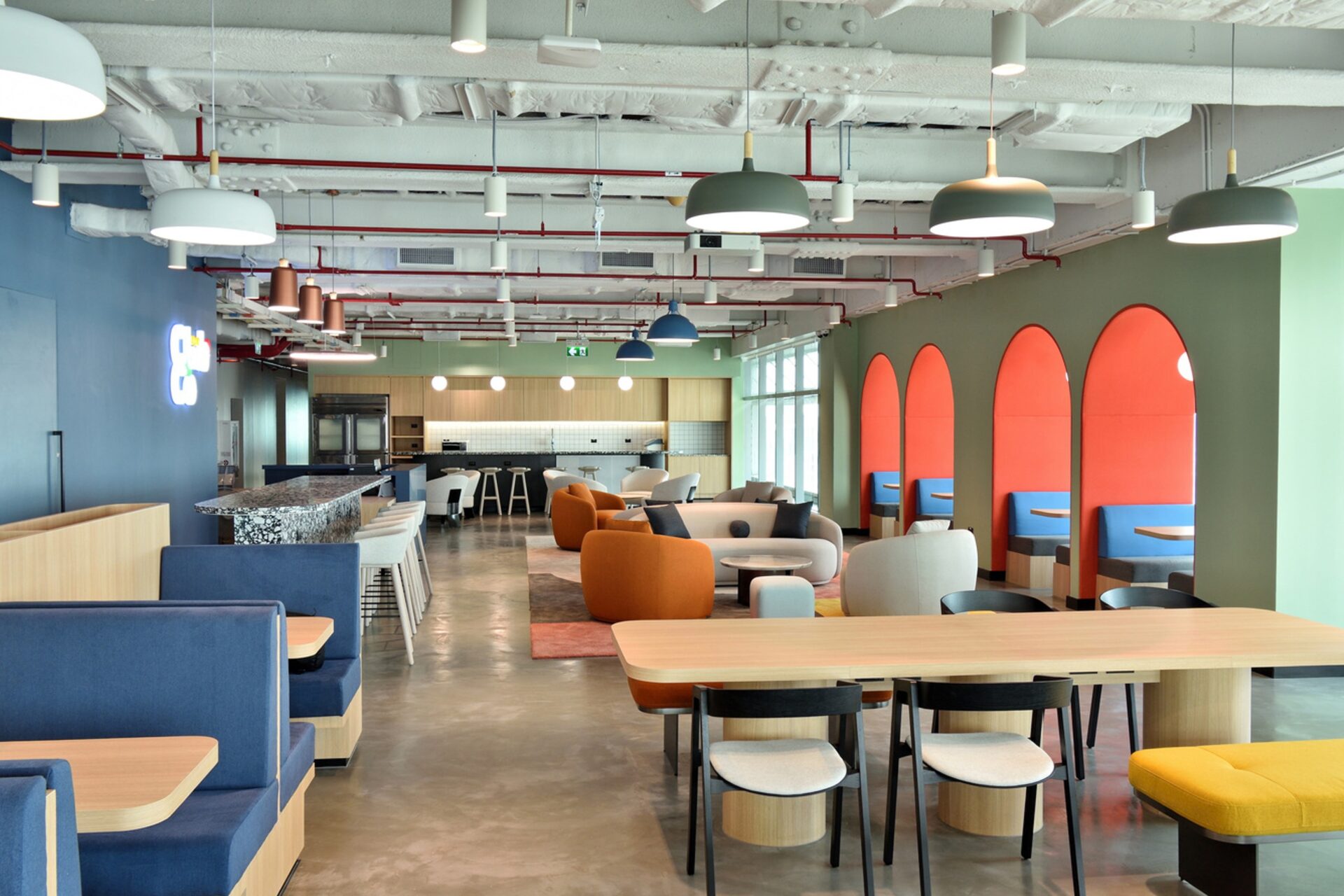 People working at a co-working space in Bangkok